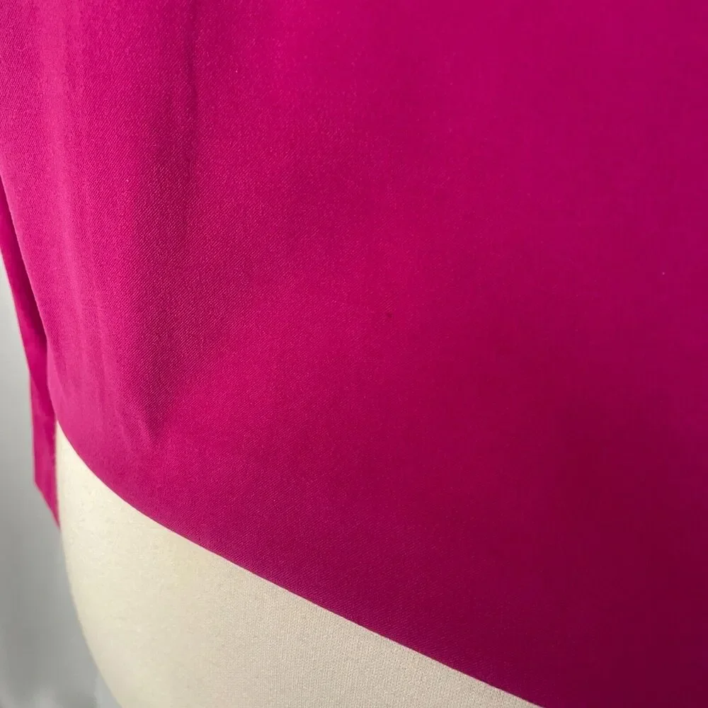 Vintage Blazer Jacket Womens Size 14 Hot Pink Black Stripe Cropped Suede 90s Y2K